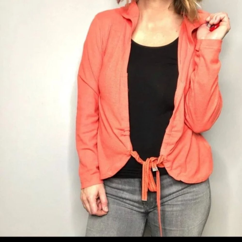 MERRELL Cinch Tie Hooded Cardigan Sz L